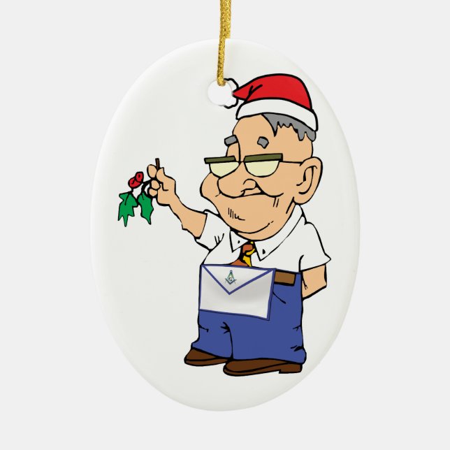 Manny The Mason Ceramic Ornament (Front)