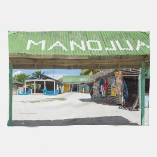 Mano Juan village in Saona Domenican Republic Kitchen Towel