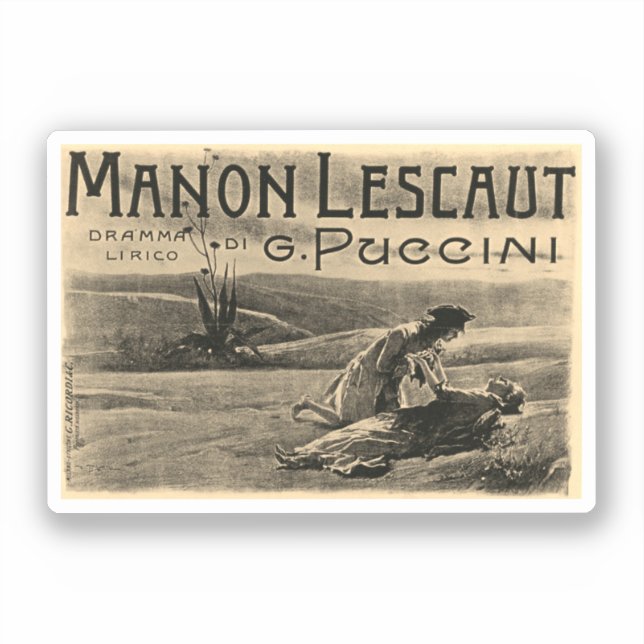 Manon Lescaut vintage postcard (Front)