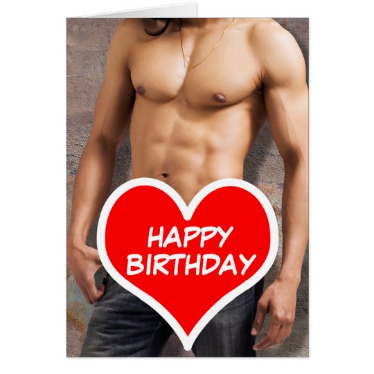 Man's Bare Chest Happy Birthday Card | Zazzle.ca