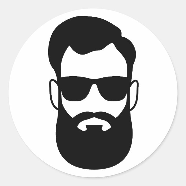 Man's Beard and Glasses Sticker (Front)