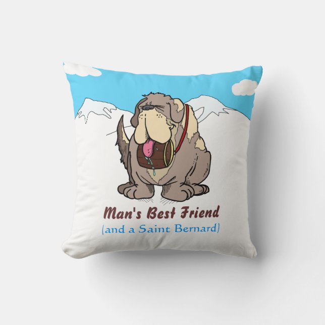 Man's Best Friend Throw Pillow (Front)