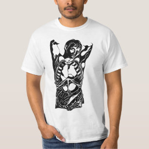 mans body Male human anatomy abstract art T-Shirt