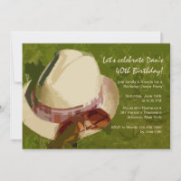 Man's Hat Birthday Party Invitation