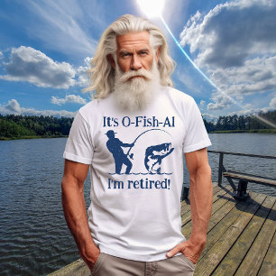 Man's It's Ofishal Fisherman Retirement Gift T-Shirt