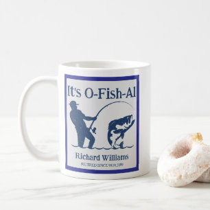 Man's It's Ofishal Fisherman Retirement Party Gift Coffee Mug