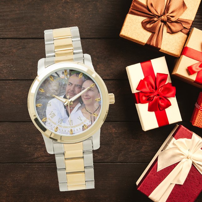 Mans PHOTO Watch 25th 50th Husband ANY Anniversary (Creator Uploaded)