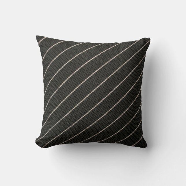 Mans Pinstrip Suit Throw Pillow (Front)
