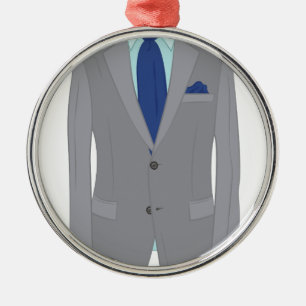 Mans Suit Metal Ornament