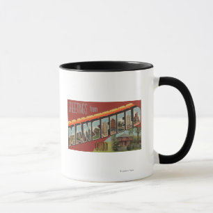 Mansfield, Ohio - Large Letter Scenes Mug