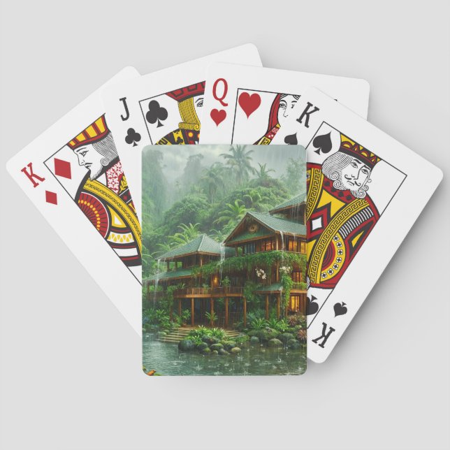 Mansion of the Tropical Rainforest Playing Cards (Back)
