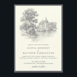 Mansion Venue Old Money Aesthetic Ivory Wedding  Invitation<br><div class="desc">Mansion Venue Old Money Aesthetic Ivory and Sage Wedding Invitation - Set the tone for a timeless and refined celebration with this elegant mansion wedding invitation. Featuring a delicate hand-drawn illustration of a grand estate overlooking tranquil grounds, this design embodies the classic old money aesthetic—effortless luxury, heritage charm, and understated...</div>