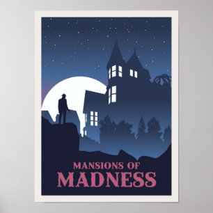 Mansions of Madness Board Game Minimalist Travel S Poster