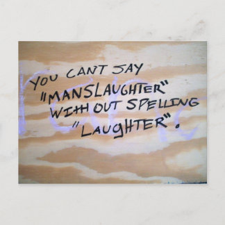 Manslaughter Postcard