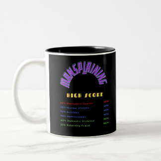 MANSPLAINING-High Score Two-Tone Coffee Mug