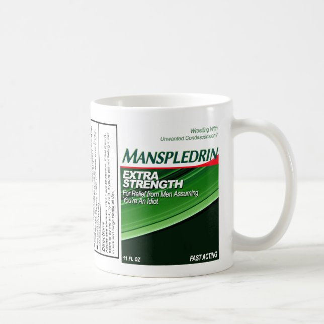 Manspledrin Mug | Mansplaining Relief for Feminist (Right)
