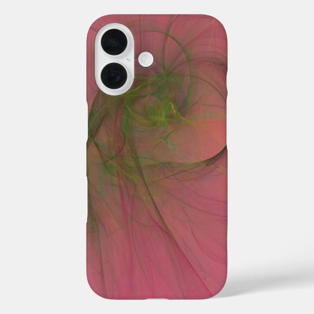 Manta abstract green and pink art   Case-Mate iPhone case (Back)