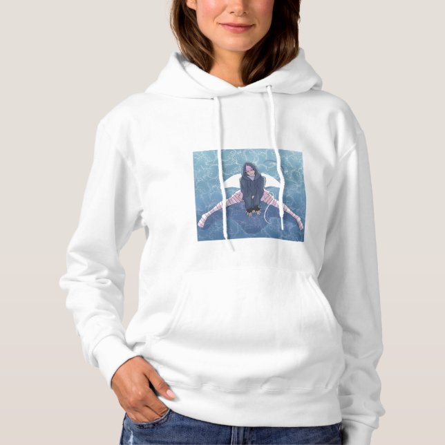 Manta Ray Anime Hybrid Character Hoodie (Front)