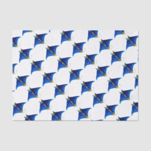 manta ray art tissue paper