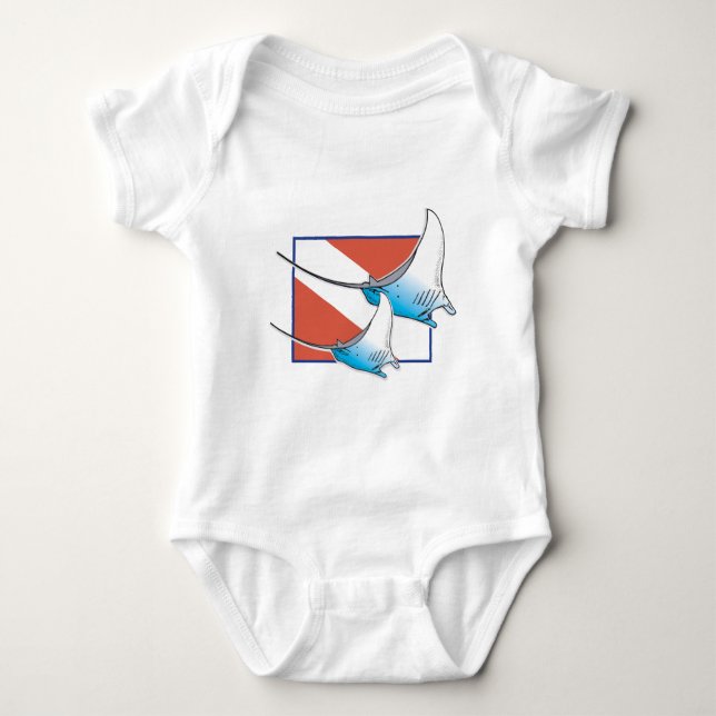 Manta Ray Baby Bodysuit (Front)
