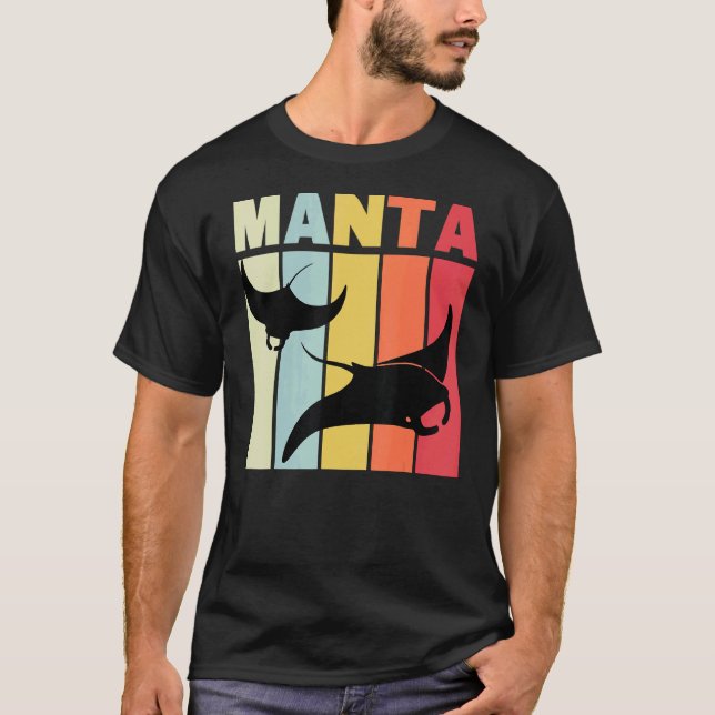 Manta Ray Devil Ray Stingray Diver Sea Creature T-Shirt (Front)