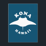 Manta Ray Diving in Kona, Hawaii Postcard<br><div class="desc">Dive into the enchanting waters of Kona,  Hawaii,  with our captivating graphic design featuring a majestic manta ray silhouette. Perfect for scuba divers and manta ray enthusiasts,  this artwork celebrates the grace and beauty of these gentle giants in their natural habitat.</div>