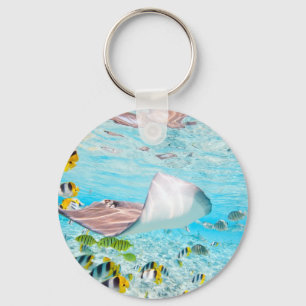 Manta Ray Keychain