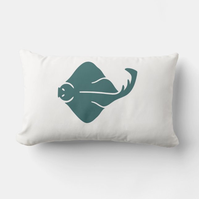 Manta Ray Lumbar Pillow (Front)