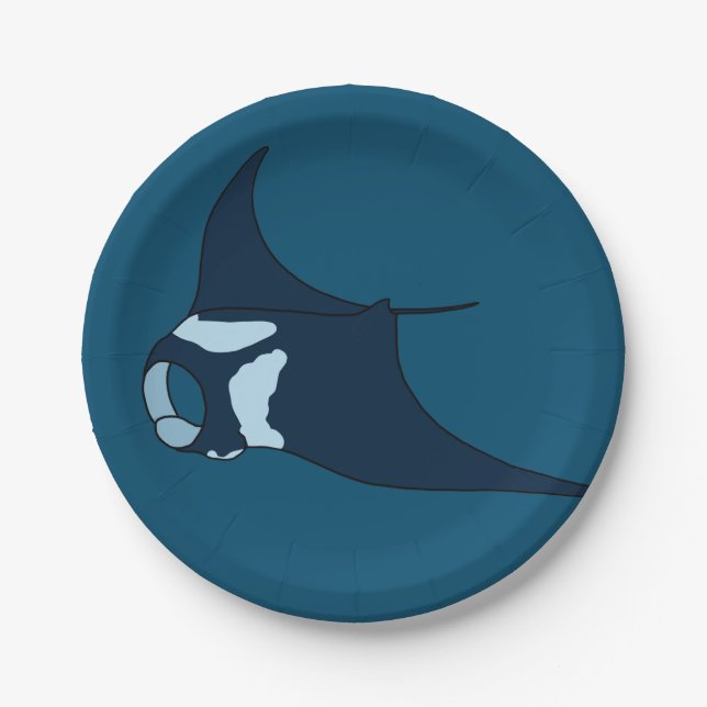 Manta Ray Paper Plate (Front)