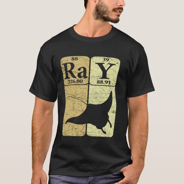 Manta Ray Periodic Table Elements Stingray T-Shirt (Front)
