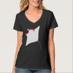 Manta Ray Santa Hat Christmas S T-Shirt<br><div class="desc">Manta Ray Santa Hat Christmas S</div>