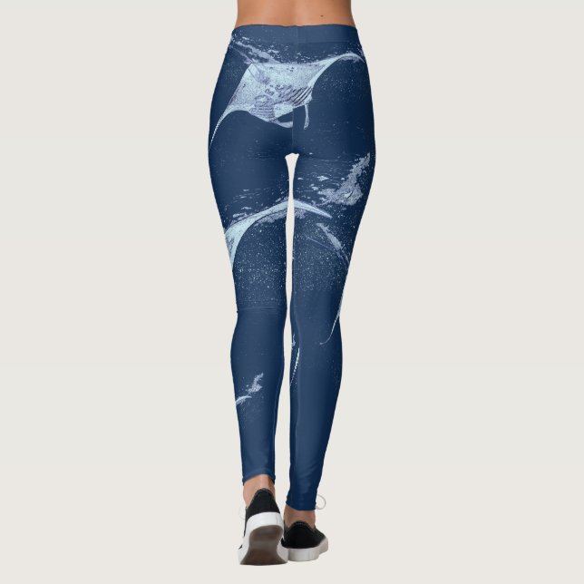 Manta ray silhouette leggings (Back)