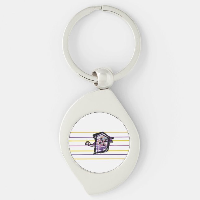 Manta ray summer joy keychain (Front)
