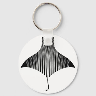 Manta Ray Tattoo Art Keychain