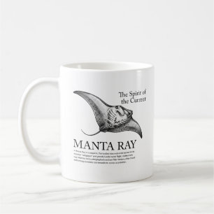 Manta Ray - The Spirit of the Current Vintage  Coffee Mug