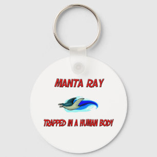 Manta Ray trapped in a human body Keychain