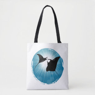 Manta Ray Underwater Aquatic Life Tote Bag