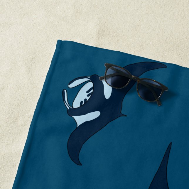 Manta Rays Beach Towel (In Situ)