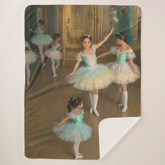 Manta Sherpa Bailarinas waiting for the moment of  Sherpa Blanket (Front)