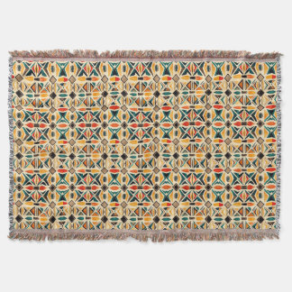 Mantas Geometric Watercolor Mosaic Throw Blanket