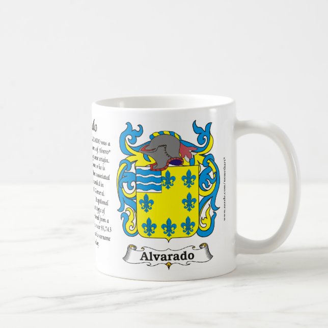 Manteau de famille d'Alvarado de tasse de bras (Droite)