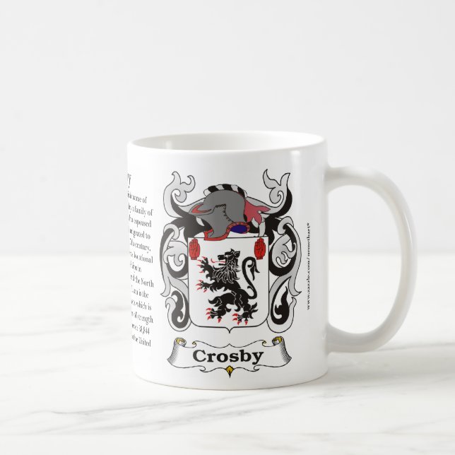 Manteau de famille de Crosby de tasse de bras (Droite)