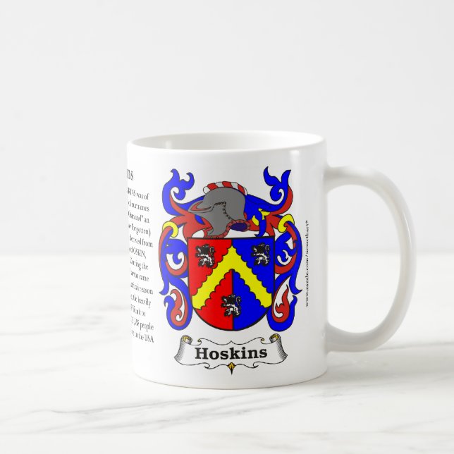 Manteau de famille de Hoskins de tasse de bras (Droite)