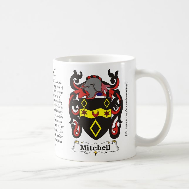 Manteau de famille de Mitchell des bras une tasse (Droite)