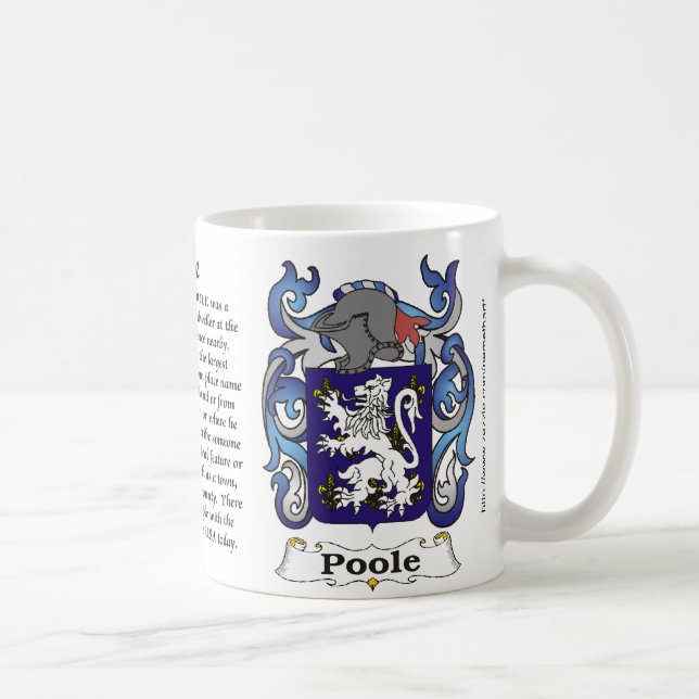 Manteau de famille de Poole de tasse de bras (Droite)
