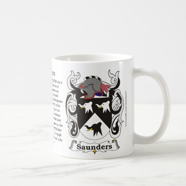 Manteau de famille de Saunders de tasse de bras (Droite)
