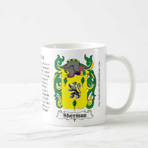 Manteau de famille de Sherman de tasse de bras