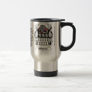 Manteau de famille d'Oliver des bras sur une tasse