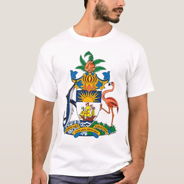 Manteau des Bahamas de T-shirt de bras (Devant)