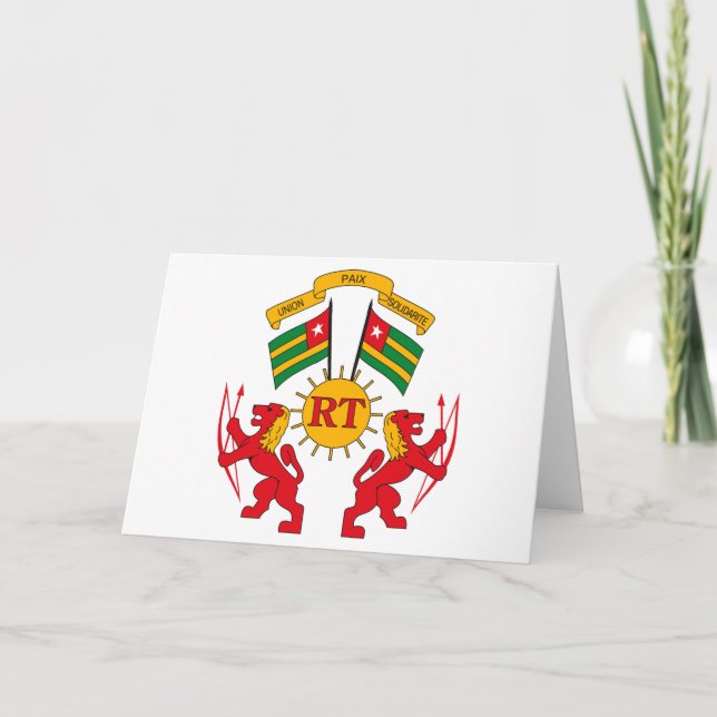 Manteau du Togo de carte de voeux de bras (Devant)